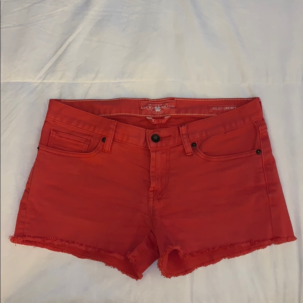 Lucky Brand coral denim Riley short